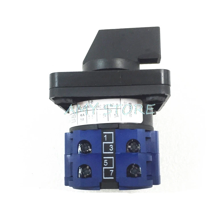 Электрический комбинированный переключатель 3-позиционный 1-0-2 8 клемм поворотный