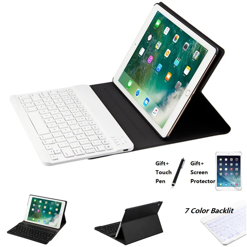Для iPad 10 2 2020 8th ультратонкий 7 цветов подсветка Беспроводная Bluetooth клавиатура