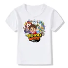 2020 детская забавная футболка с мультяшным принтом Yo Kai Watch Ghost, одежда для мальчиков и девочек из аниме, детские топы, футболки, HKP606