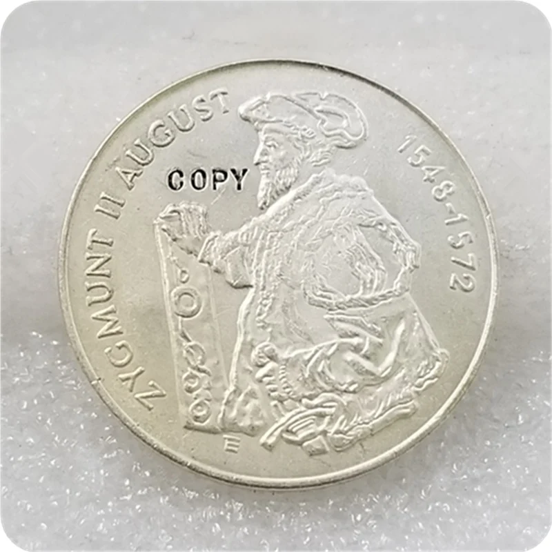 Тип #2: (1548 1572) Польша 10 zl Kings and princes польский Sigismund II Augustus Серебряная копия