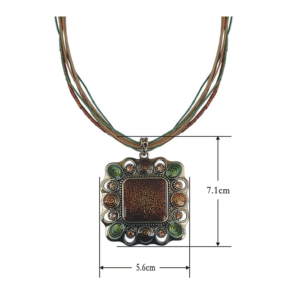 Vintage Necklace Environmentally Friendly Zinc Alloy Rhinestone Bohemia Style Ladies Pendant | Украшения и аксессуары