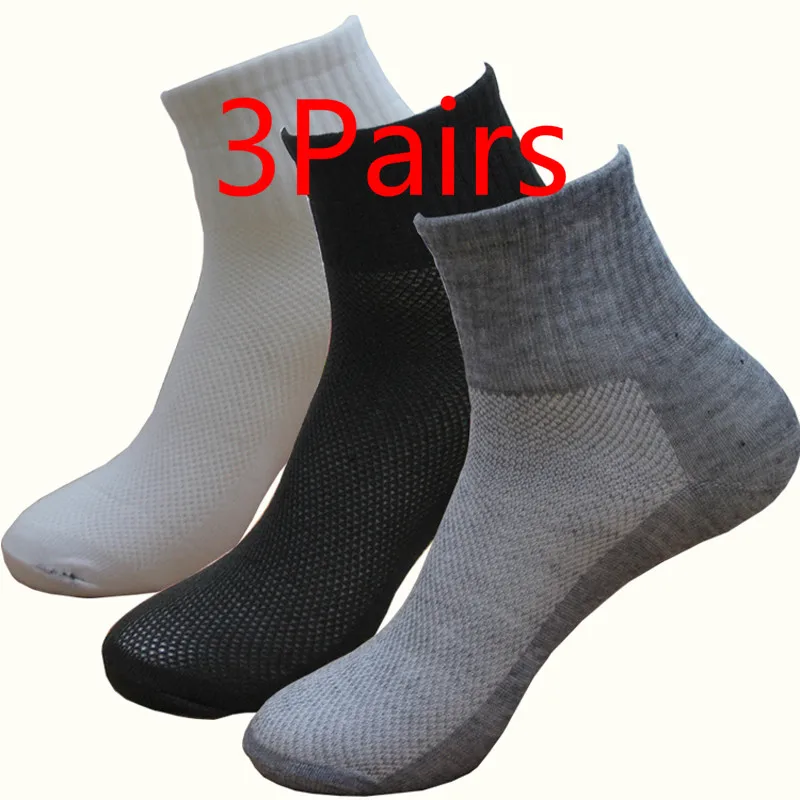 3Pairs 3/5 пар, высокое качество, мужские деловые хлопковые носки, унисекс, женские, мужские носки, удобные, теплые, зима-осень, носки по щиколотку - Цвет: 3Pairs