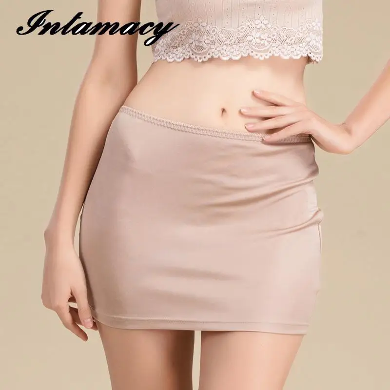 Женская шелковая юбка с противоскользящей подкладкой лето 100%|skirt slip|silk slipslip silk |