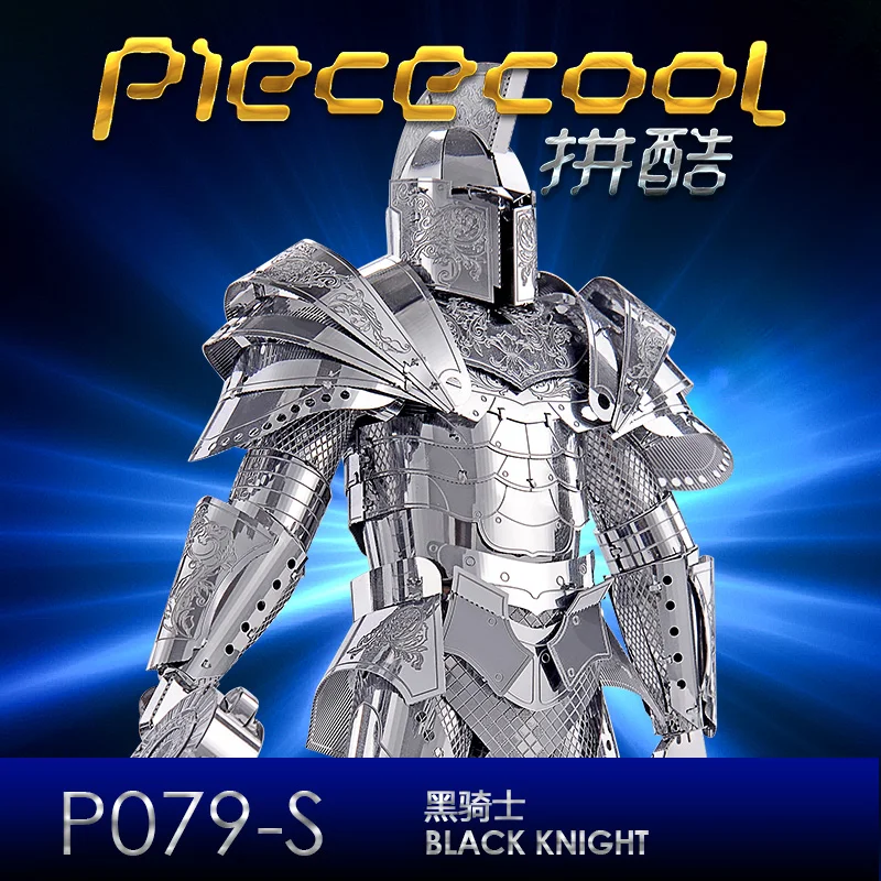 Мода Piececool 3D головоломка металлические игрушки черный рыцарь DIY сборка модель герои PuzzleToy для взрослых детей крутой подарок для мальчика