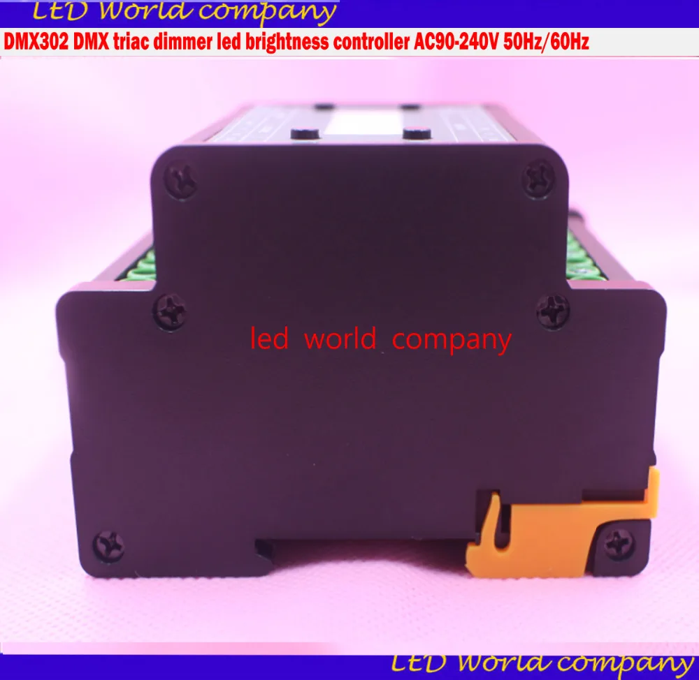 DMX302 DMX triac диммер Светодиодный контроллер яркости AC90 240V 50 Гц/60 Гц Высокое