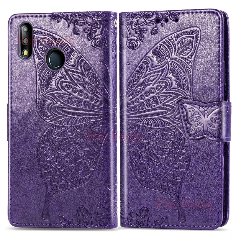 Чехол для ASUS ZenFone Max M2 ZB633KL ZB 633KL ZB633 KL, кожаный бумажник высокого качества с бабочкой, откидные Чехлы для ASUS X01AD X01ADA