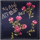 90*90 см 2021 Брендовые женские шелковые шарфы, женский квадратный шарф из полиэстера с принтом розы, шарфывесенне-летние шали для женщин