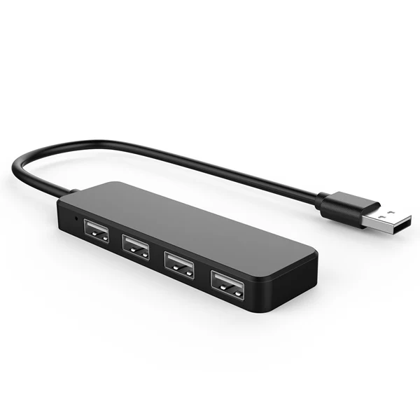 

hot-ultra slim USB Hub 4-port USB 2.0 Hub for Notebook Tablet PC Desktop Black/White