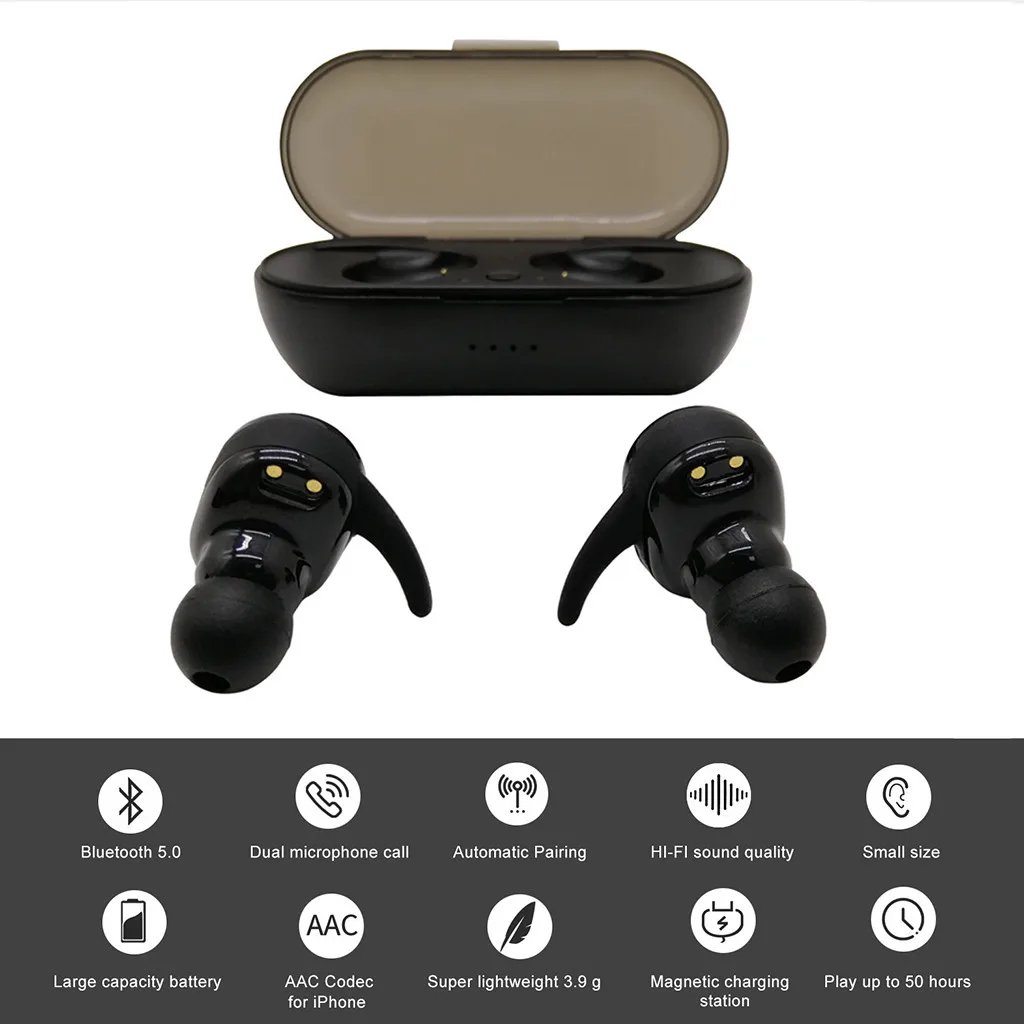 Беспроводные наушники HIFI Bluetooth 5 0 стерео гарнитура с зарядным боксом для телефона