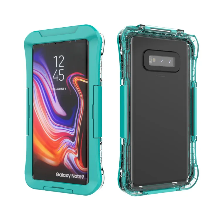 Green IP68 Водонепроницаемый чехол для samsung Galaxy S10 Plus S10e S8 Note 10 9 S7 edge, водостойкий Чехол для дайвинга, прозрачный противоударный чехол 360 - Цвет: Green