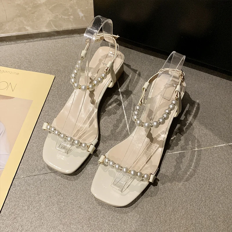 Летние женские сандалии обувь с открытым носком на квадратном каблуке Женская в