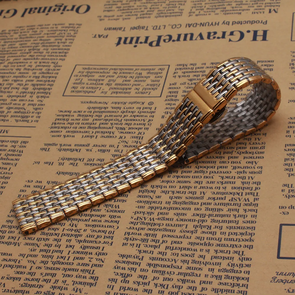 Ремешок из нержавеющей стали для наручных часов твердый металлический браслет с