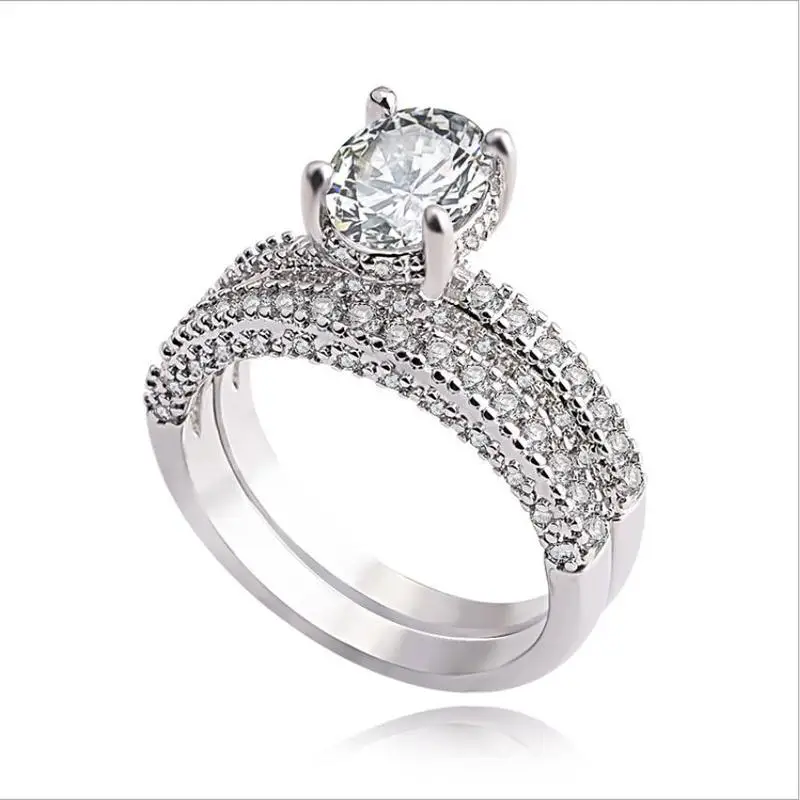 Everoyal Роскошные циркониевые золотые кольца для девочек обручальные аксессуары