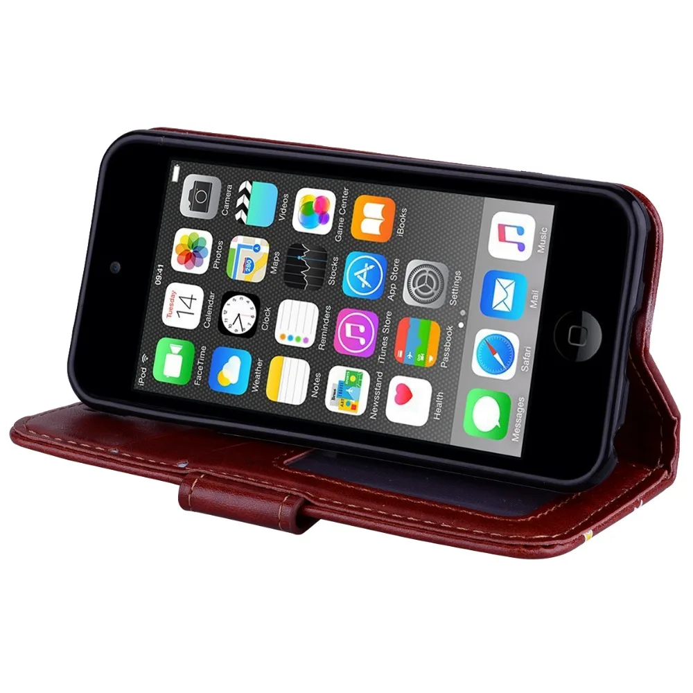 Милый Радужный чехол с единорогом для Coque Apple iPod Touch 5 кожаный бумажник откидной