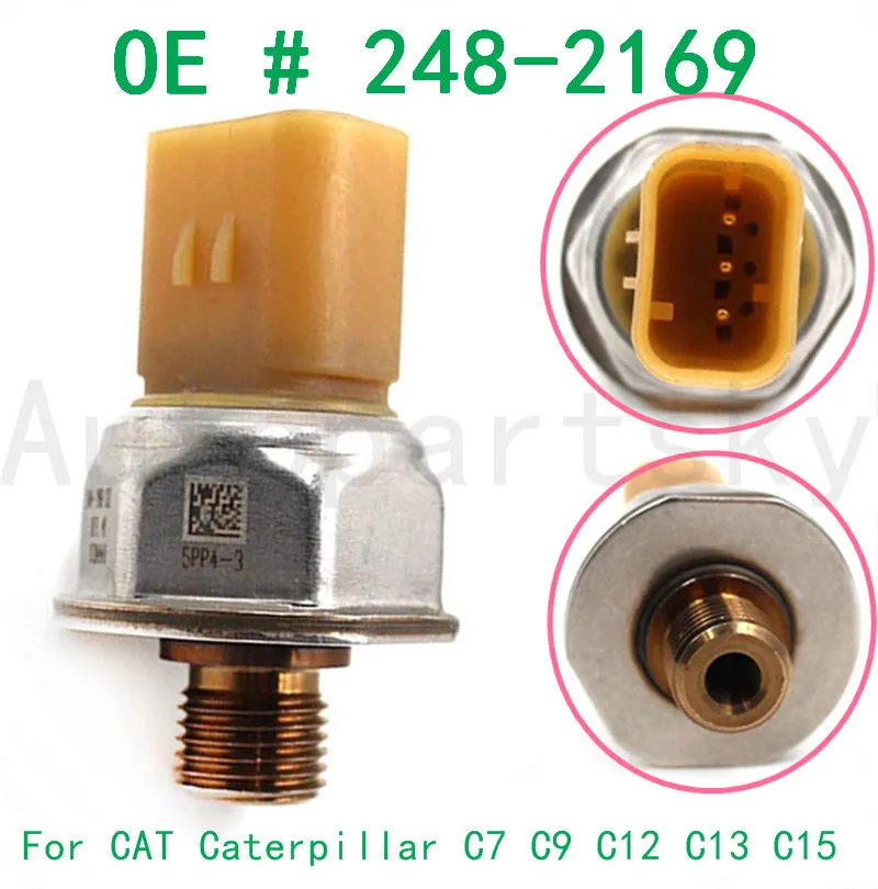 248 2169 2482169C02 2482169 5PP43 датчик давления топлива 5PP4 3 подходит для CAT Caterpillar C7 C9 C12 C13 C15 Gp