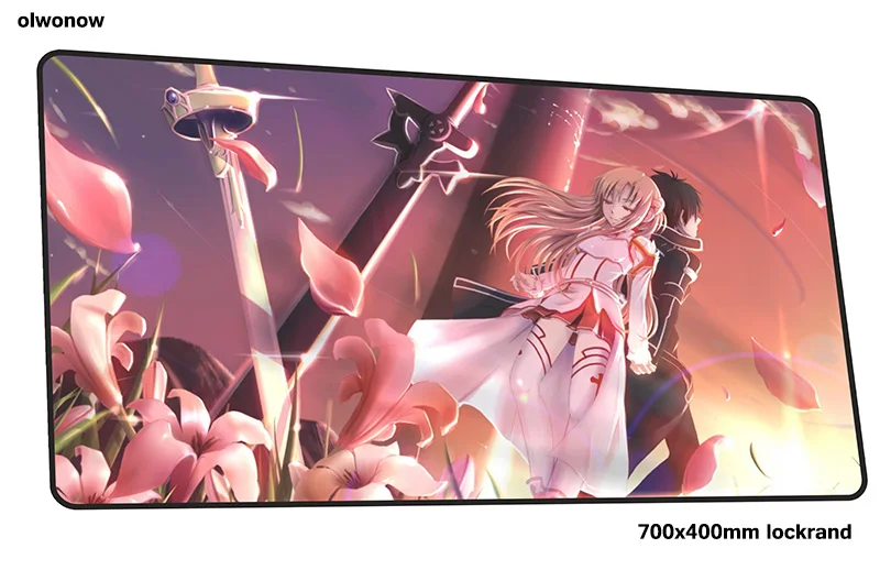 Коврик для мыши Sword Art онлайн Лучший продавец 700x400x2 мм коврик для мыши notbook игровой коврик для мыши большой коврик для мыши стол для компьютера padmouse - Color: Size 700x400x2mm