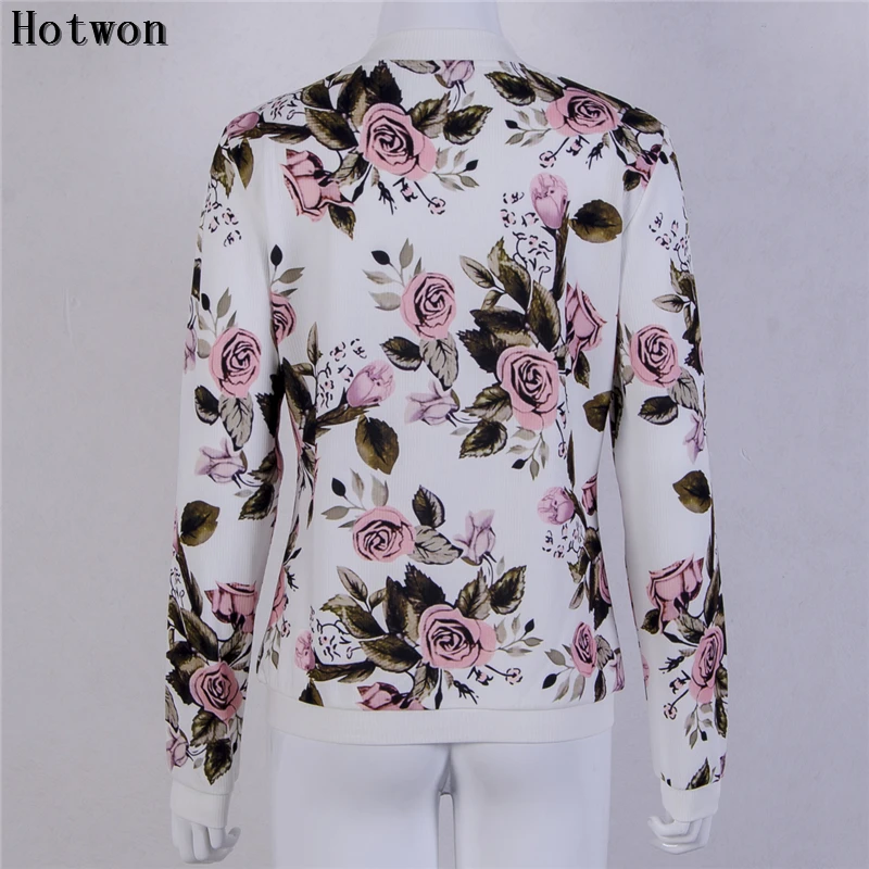 Куртка женская с цветочным принтом на молнии 2019|outwear women|new spring autumnfloral jacket women |
