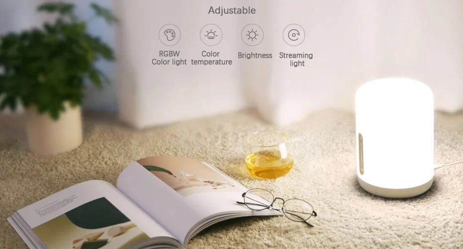 Xiaomi Mijia прикроватная лампа 2 RGBW светодиодный цветной ночник Bluetooth WiFi умный пульт дистанционного управления совместим с Apple HomeKit Siri