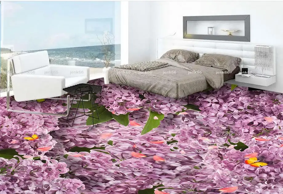 

3D напольные настенные бумаги, домашний декор, цветы, самоклеящиеся обои, 3D напольная живопись для гостиной, спальни, 3d обои для пола