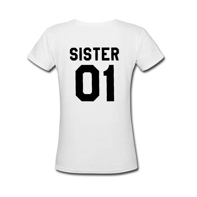 Женская футболка с коротким рукавом LUSLOS Sister 01 белая и черная супермягкая