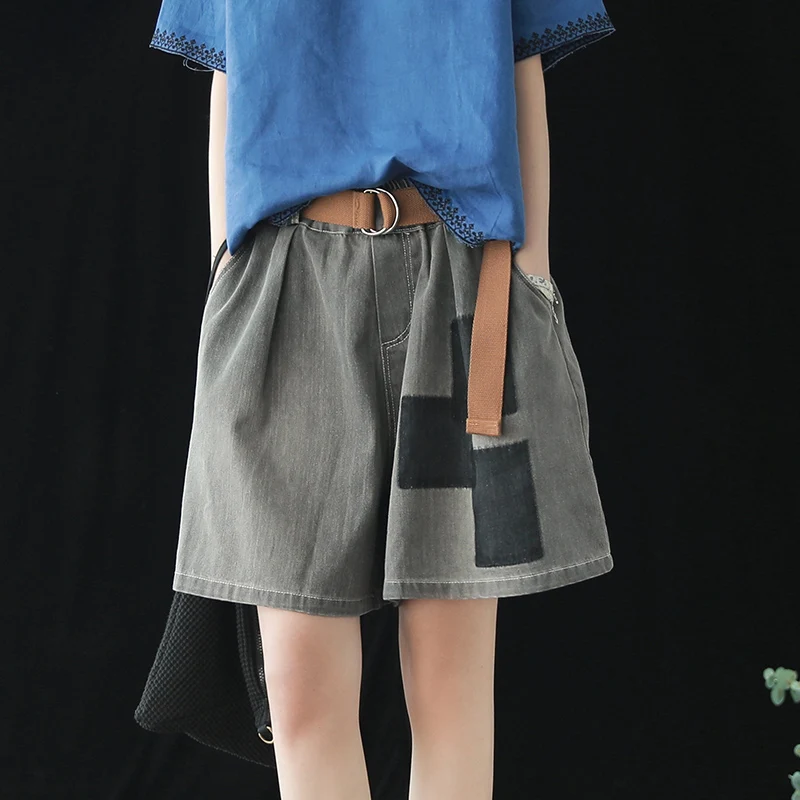 Женские винтажные джинсовые шорты с карманами новинка 2020 летние свободные