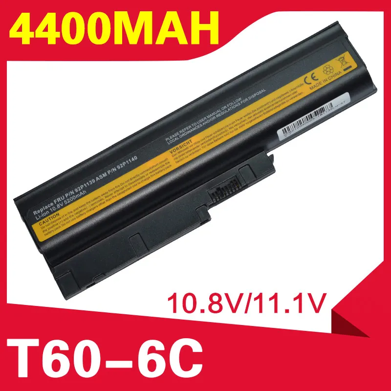 Аккумулятор 4400 мАч для Lenovo Thinkpad/IBM T61 R60 Z60 z61 T60 R61 R61e 8920 W500|4400mah battery|lenovo thinkpad batterythinkpad