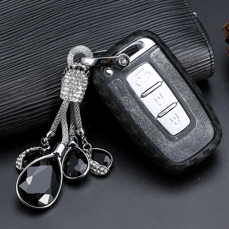 Силикон из углеродного волокна Smart Remote чехол для ключей Kia K2 K5 Sportage Форте hyundai IX35