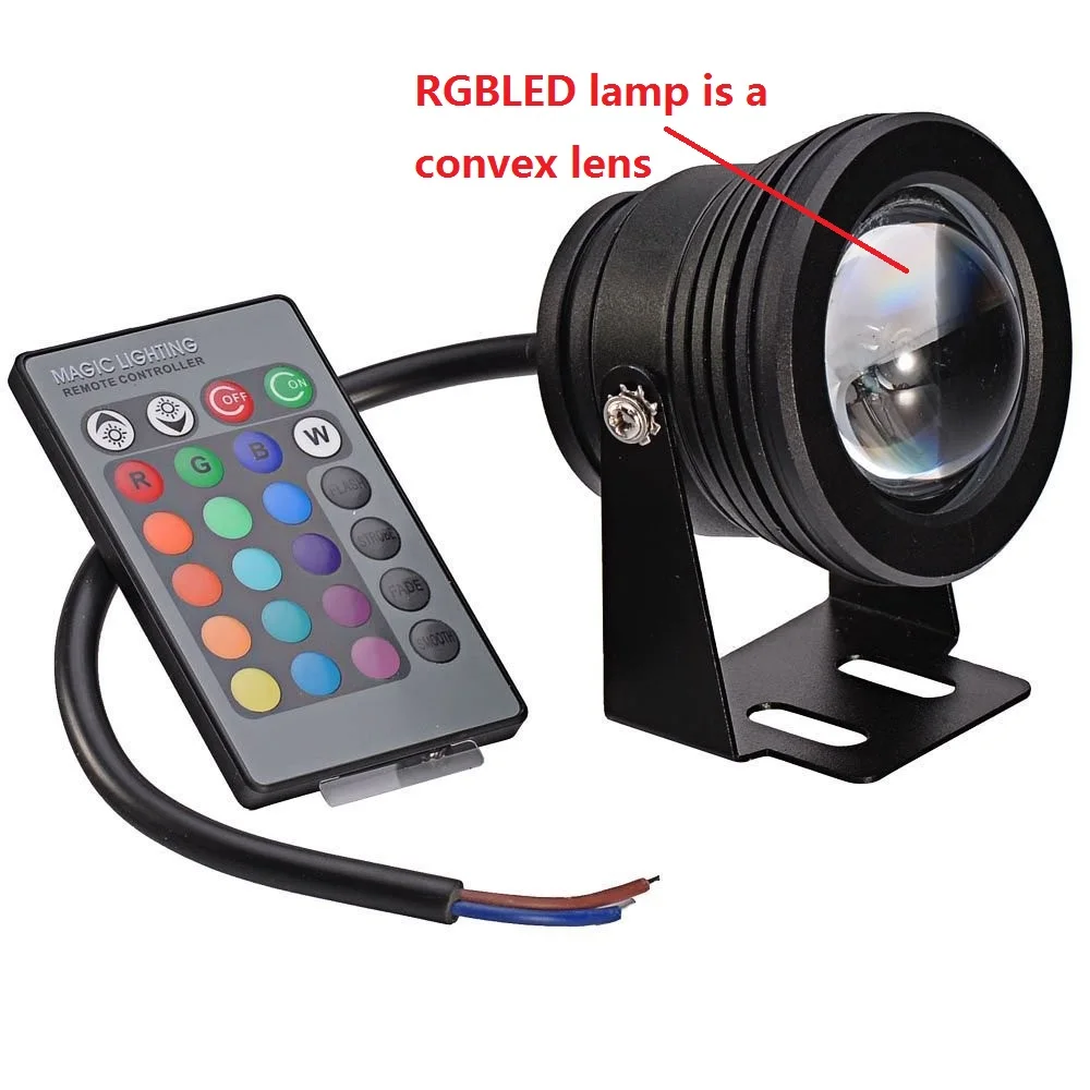 1 шт./лот Светодиодный прожектор RGB 10 Вт 12 В Led Прожектор 16 Цвета 1000LM