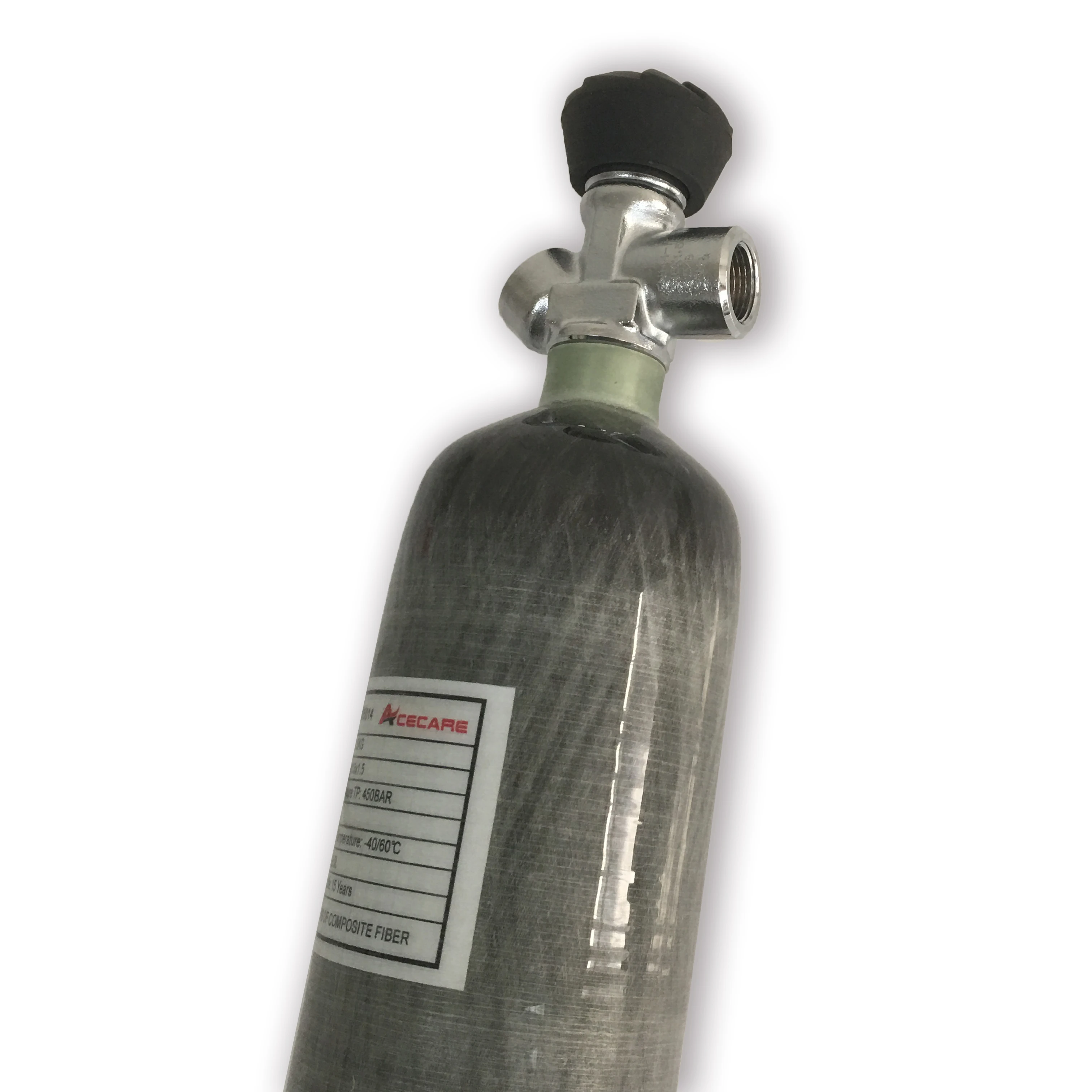 AC10231 2L 4500psi цилиндр из углеродного волокна с клапаном для подводной