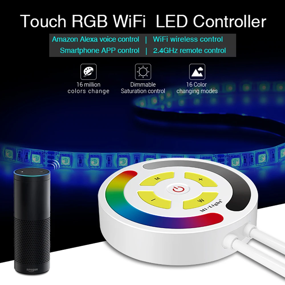 Mi Light WiFi YL1 amazon alexa светодиодный контроллер сенсорный RGB умный IOS Android 2 4G
