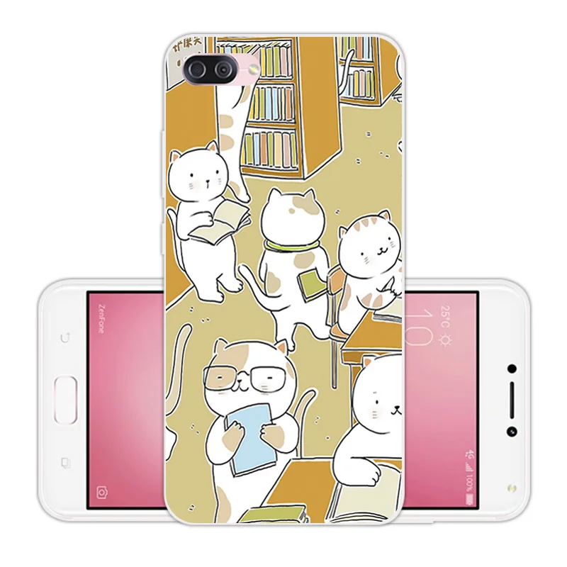 Чехол для Asus Zenfone 4 Max ZC520Kl ультратонкий TPU CuteCat задняя крышка из мягкого силикона 5 2