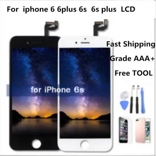 AAA для iPhone 6 ЖК-экран полная сборка 6plus 6s дисплей сенсорный экран замена без битых