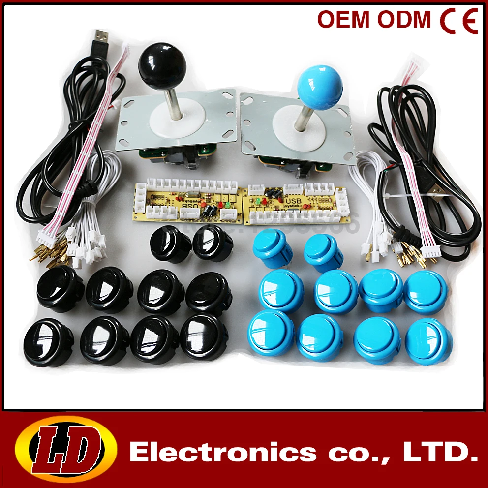 Arcade Joystick DIY Kit Zero Delay USB Encoder To PC Sanwa + Push Buttons For Mame | Спорт и развлечения