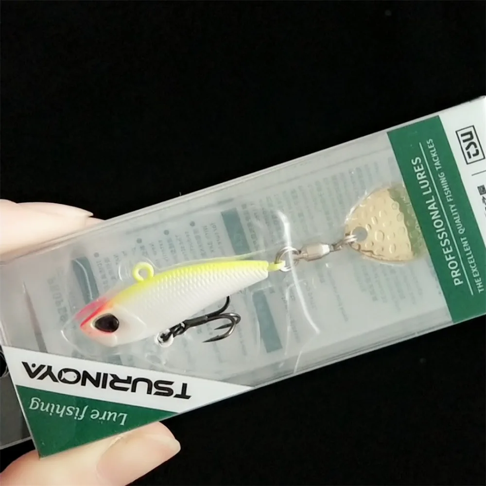 

Tsurinoya 5pcs New Metal Mini VIB With Spoon Fishing Lure 12g Fishing Tackle Crankbait Vibration Spinner Sinking Bait