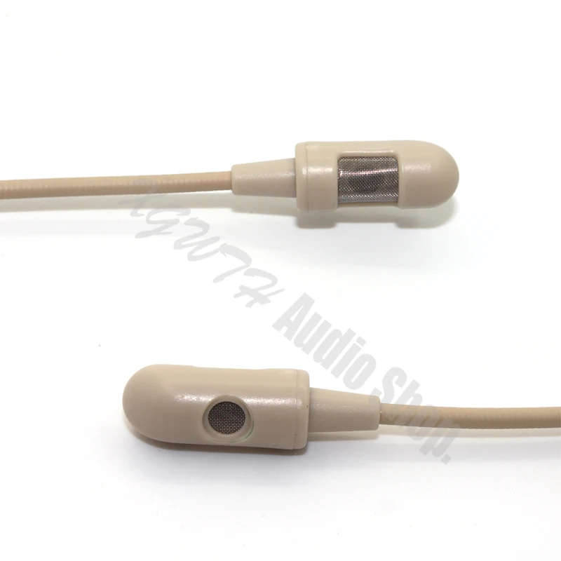 Удобный конденсаторный кардиоидный микрофон бежевого цвета для гарнитуры