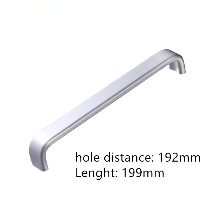 hole distance 192mm LCH, американский стиль, Черный алюминиевый сплав, ручка для шкафа, черная отделка, расстояние между отверстиями 32 мм, 256 мм, 448 мм, серебристая отделка - Цвет: hole distance 192mm