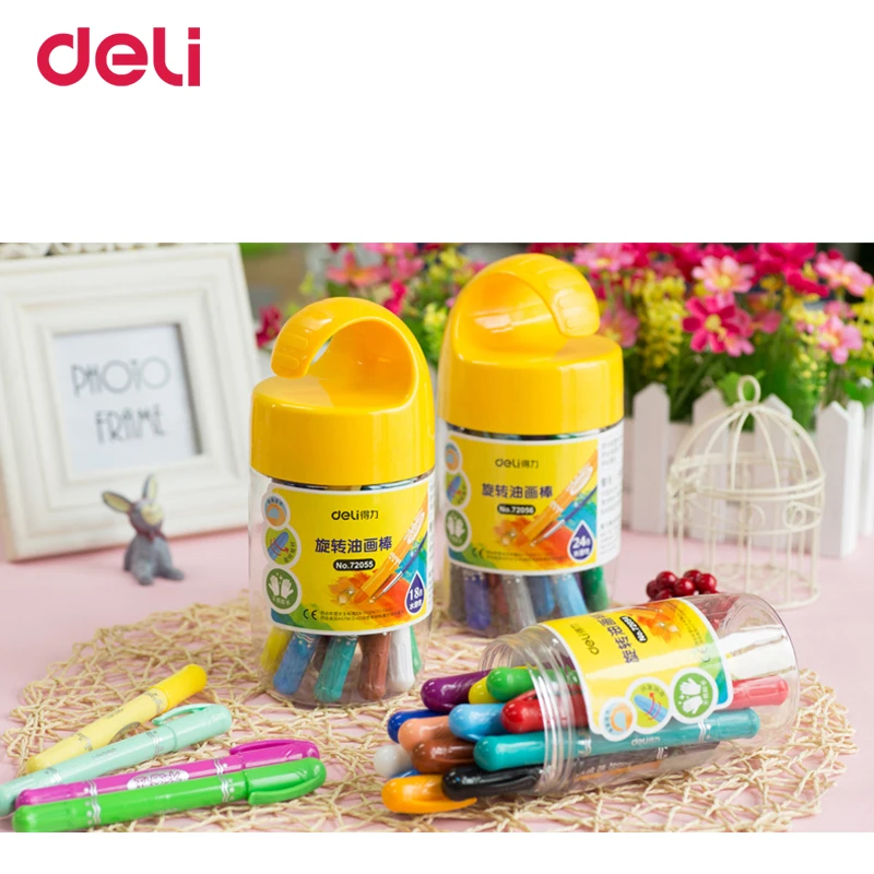 Deli нетоксичный водорастворимый фотокарандаш 12/18/24 цветов для школьной живописи
