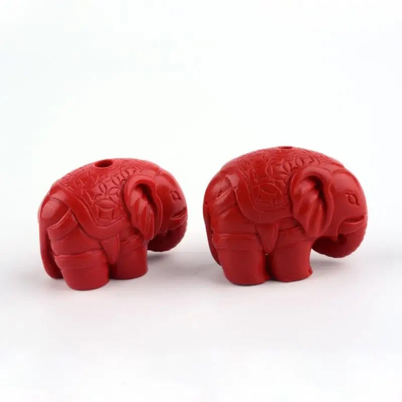 50 шт. бусины в форме слона из огненного кирпича 21x29x15 мм отверстие: 2 5 мм|elephant