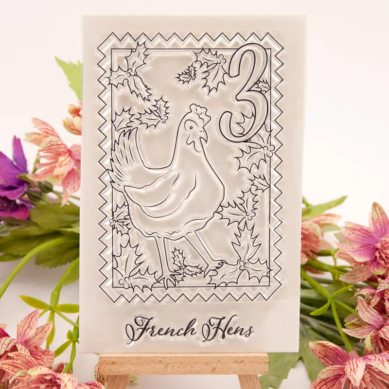 Прозрачный силиконовый штамп в виде курицы для скрапбукинга | Дом и сад