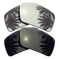 silver mirrored coatingblack 2 pairs polarized replacement lenses for eyepatch 2 100 uva uvb protection