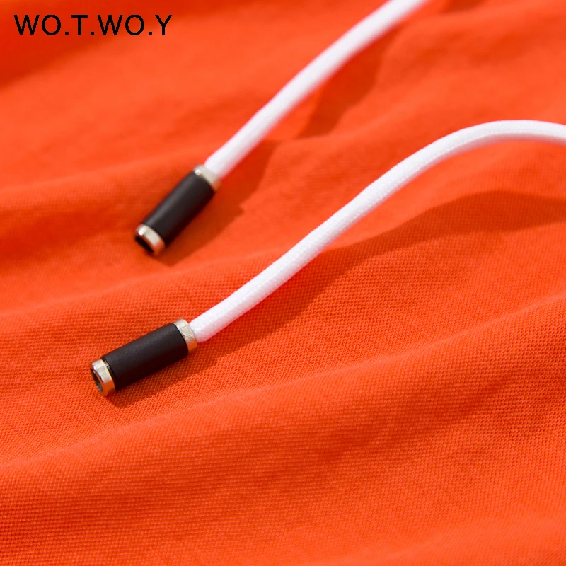 WOTWOY 9 красочных футболок с капюшоном для женщин летние хлопковые базовые повседневные свободные топы с коротким рукавом женские белые толстовки размера плюс