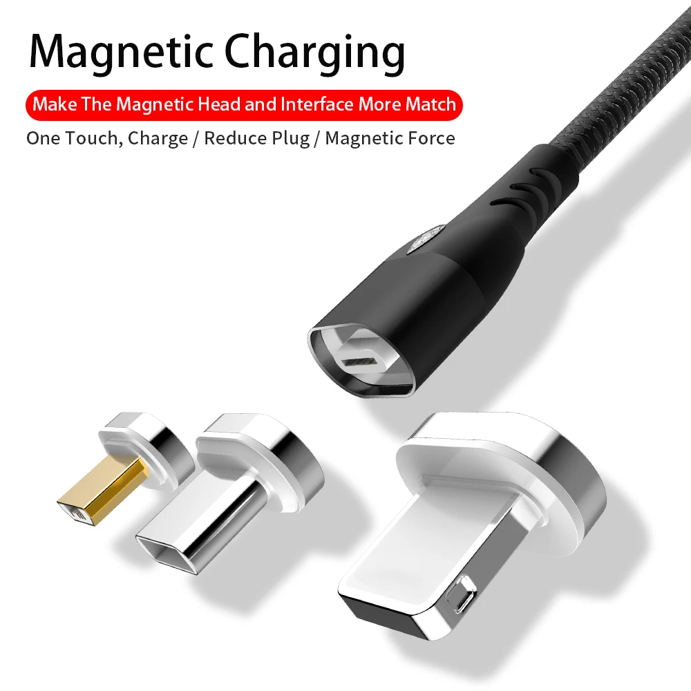 KingFriend Магнитный Micro USB кабель для iphone samsung type C быстрое зарядное устройство Магнитный зарядный адаптер usb type C кабель для мобильного телефона
