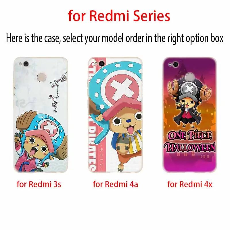 Силиконовый прозрачный чехол Tony Chopper для Xiaomi Redmi 9A 8A 7A 6A 9AT Note 9 8 7 6 5 Pro 8T 9S мягкие