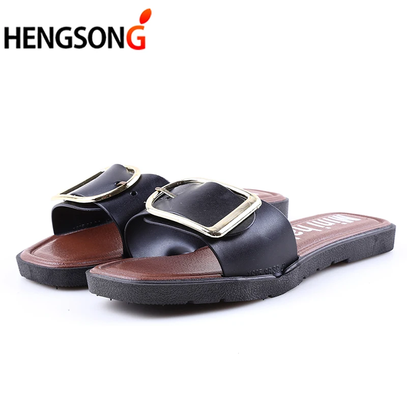 HENGSONG/летние пляжные шлепанцы на плоской подошве Вьетнамки Chanclas нескользящая