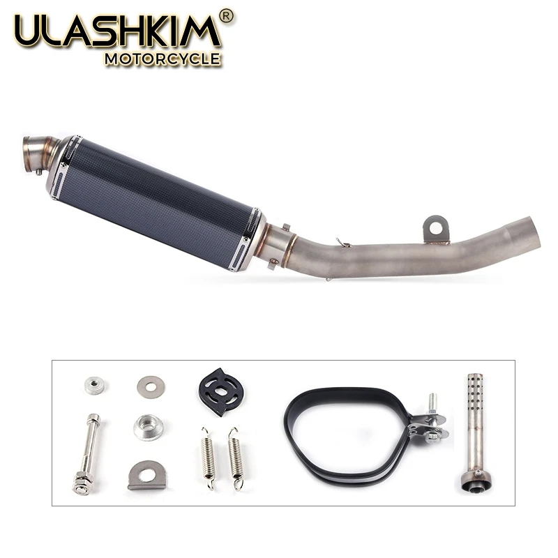 

Motorcycle Full System Exhaust Muffler Modified Middle Link Pipe Slip On For kawasaki Z800 2013 2014 2015 2016
