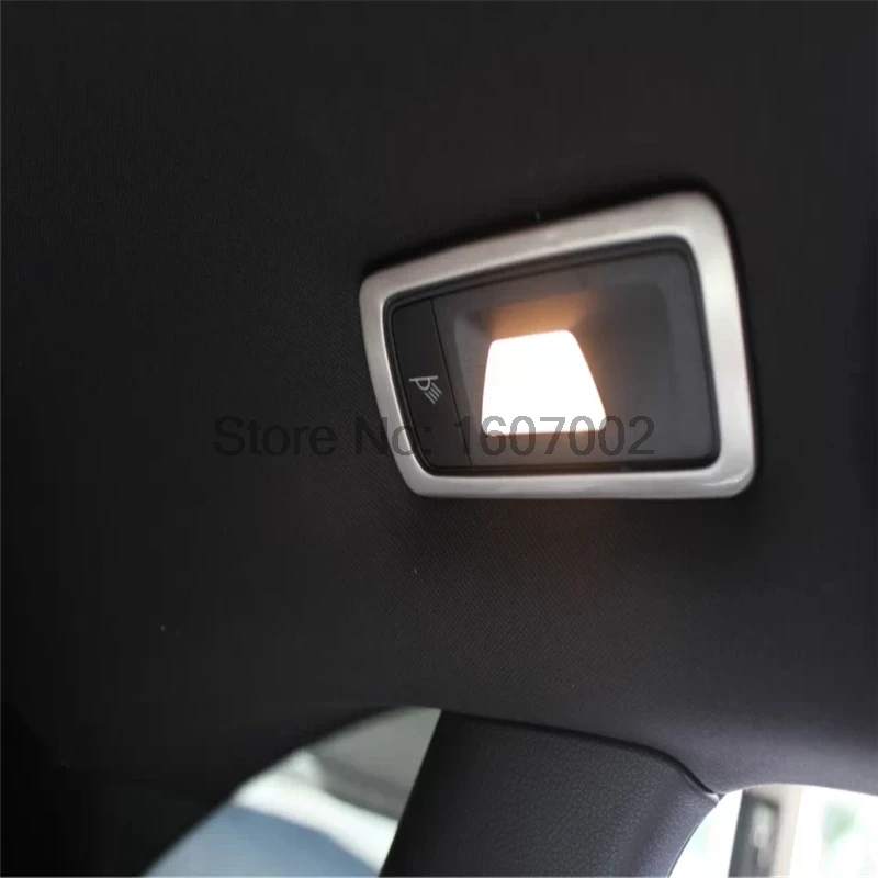 

For Macan 2014 2015 2016 2017 stainless steel car roof top rear Reading Lamp light accessories trim