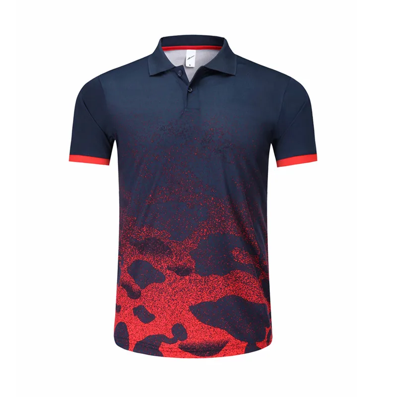 1804 red shirts Новинка, мужская спортивная одежда, быстросохнущая, дышащая, бадминтон и боулинг, рубашки для настольного тенниса, футболка для командной игры, волейбола, поло, майки, рубашки - Цвет: 1804 red shirts
