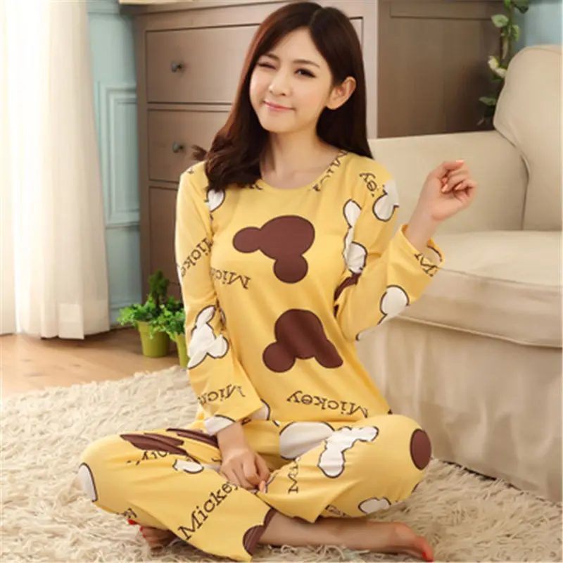 Женские пижамы с рисунком женские комплект одежды для женщин домашняя одежда