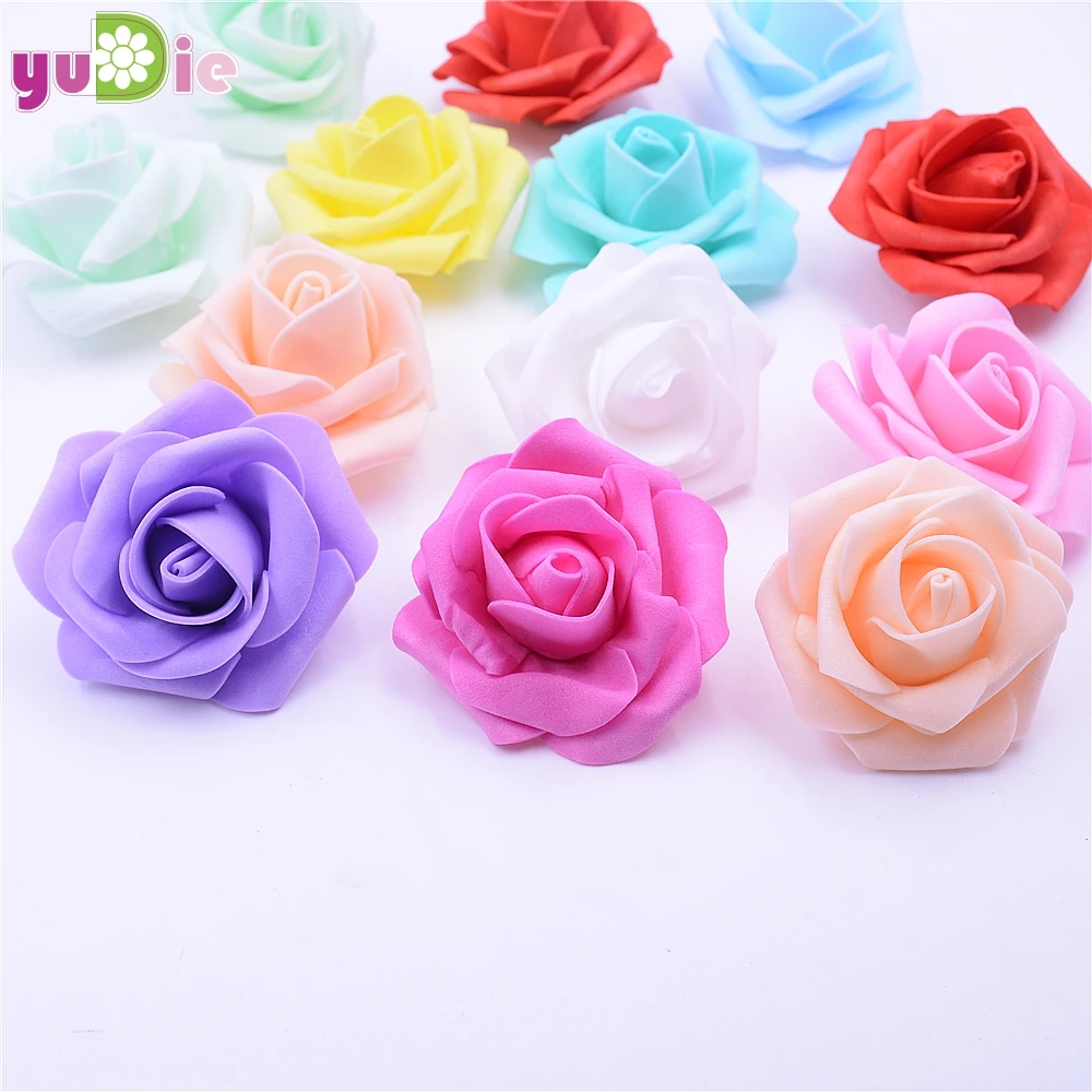 10 шт./лот 6 5 см разноцветный искусственный гофрированный поролон розовая головка