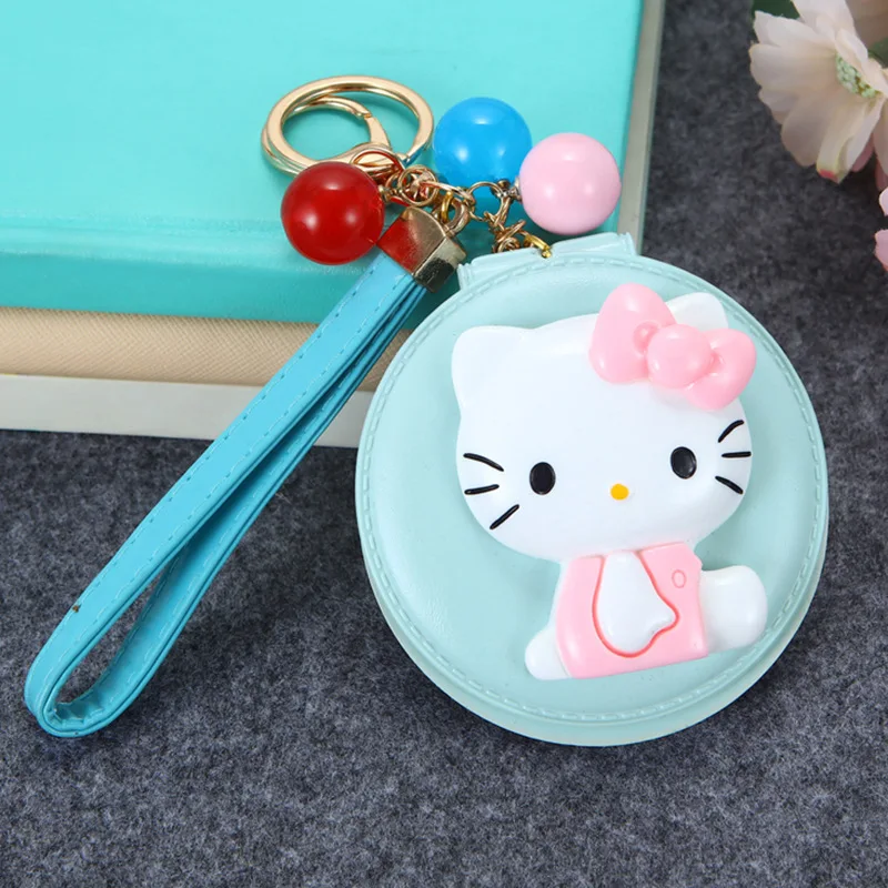 K10 Мультфильм hello kitty косметическое зеркало брелок KT Cat Key Holder женский автомобильный кошелек Шарм Подвеска подарочные брелки Llavero Porte Clef - Цвет: K10